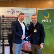 Dean Kernot, Vista, Sales & Marketing Manager and Nick Fisher, CEO, Facewatch announce the new partnership